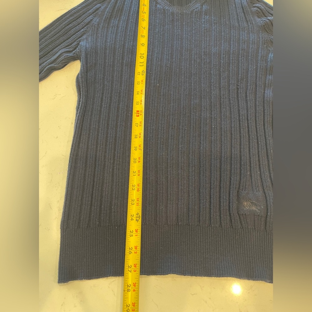 Burberry London navy wool ribbed sweater Size:L - Picture 11 of 13